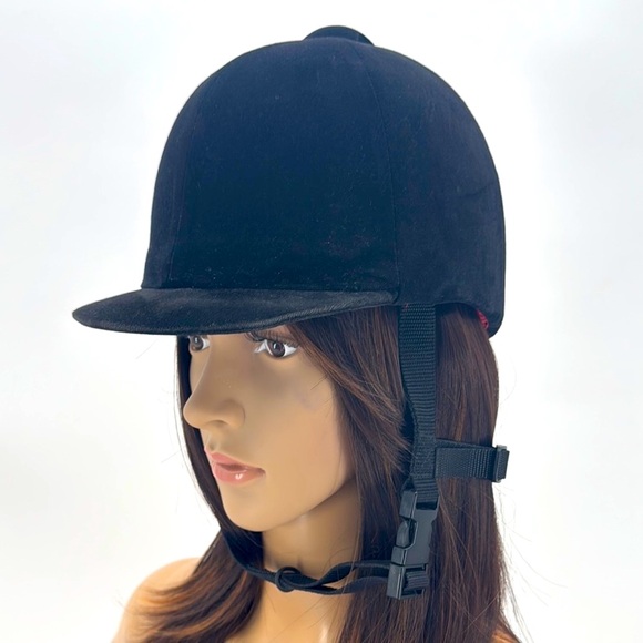 Vintage Zaldi Velvet Made In Spain Equestrian Polo Horseback Riding Helmet 6 7/8 - Picture 13 of 13